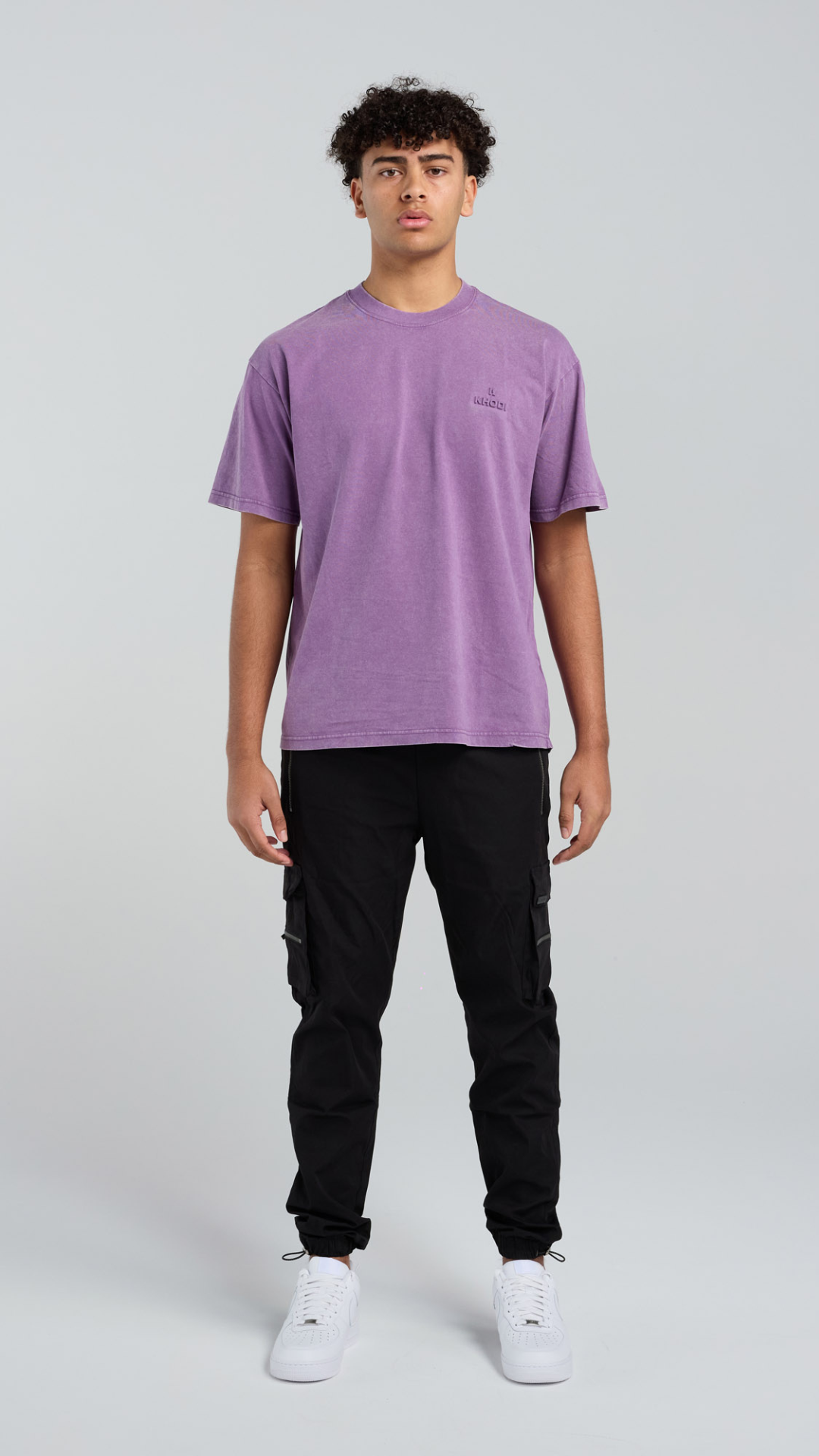 Acid Wash Tee - Purple