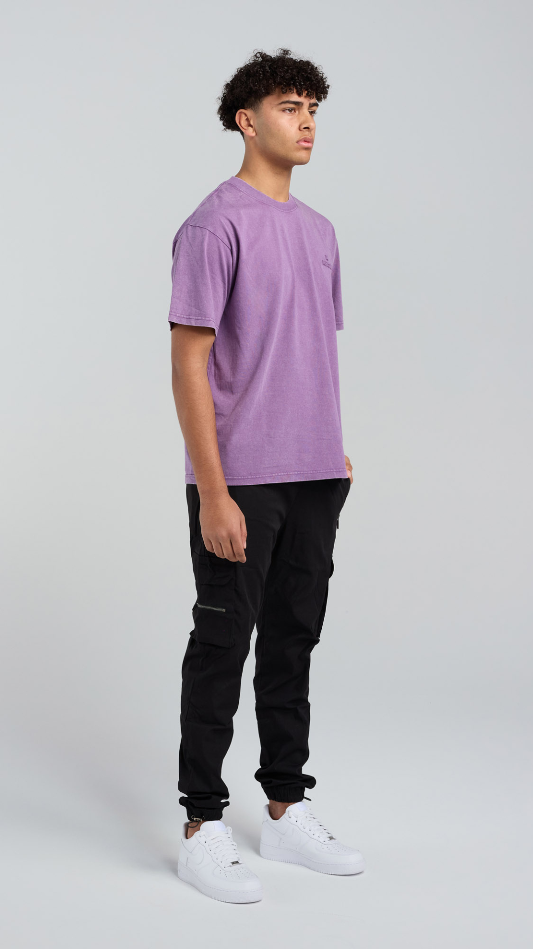 Acid Wash Tee - Purple