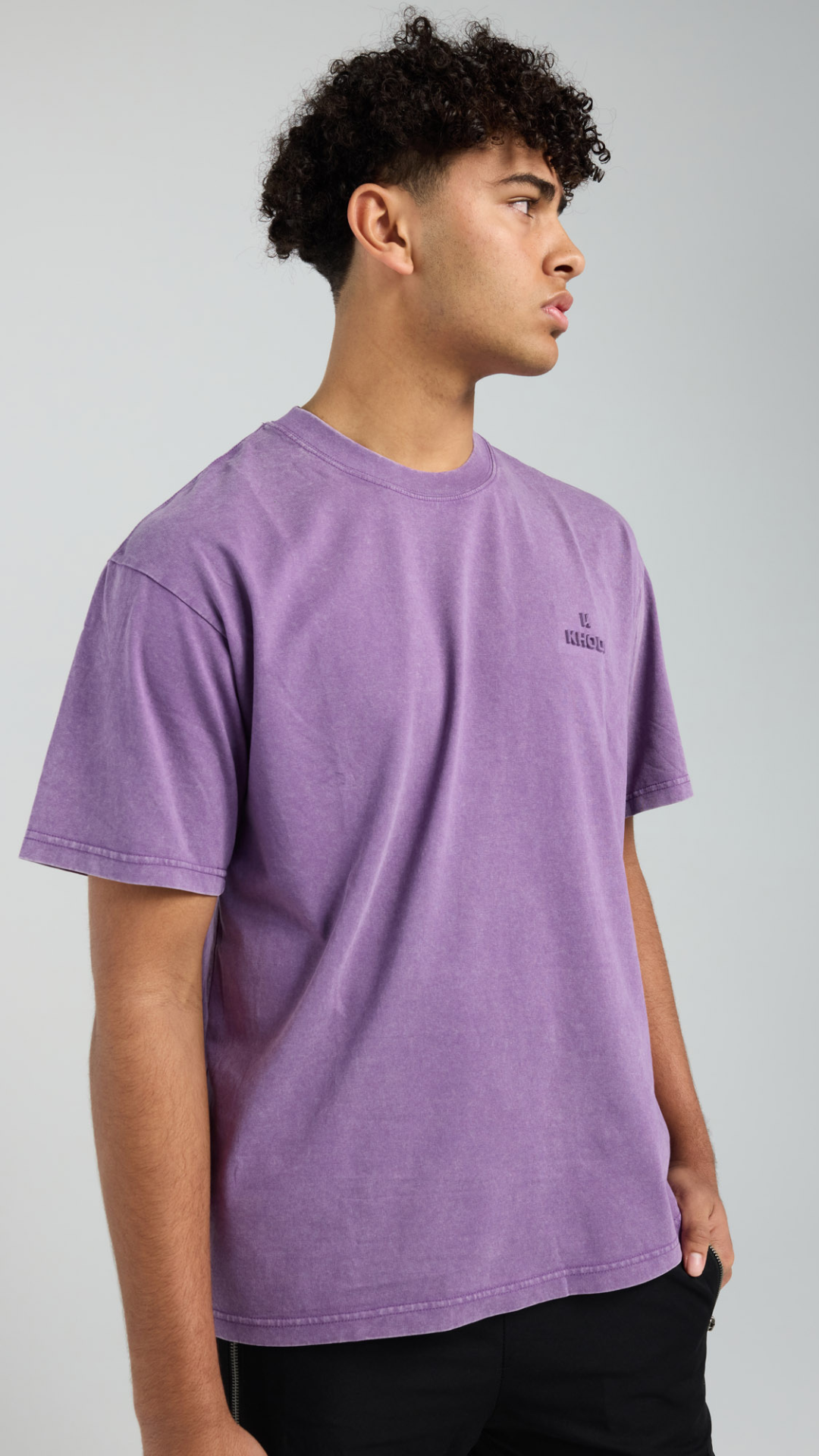 Acid Wash Tee - Purple