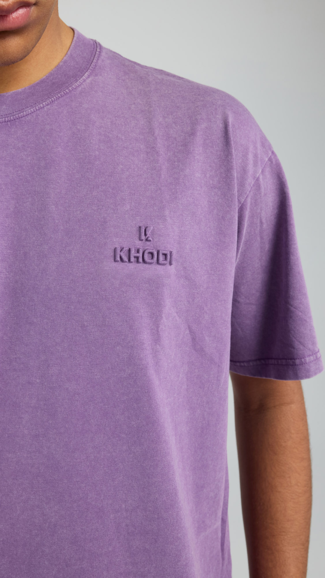 Acid Wash Tee - Purple