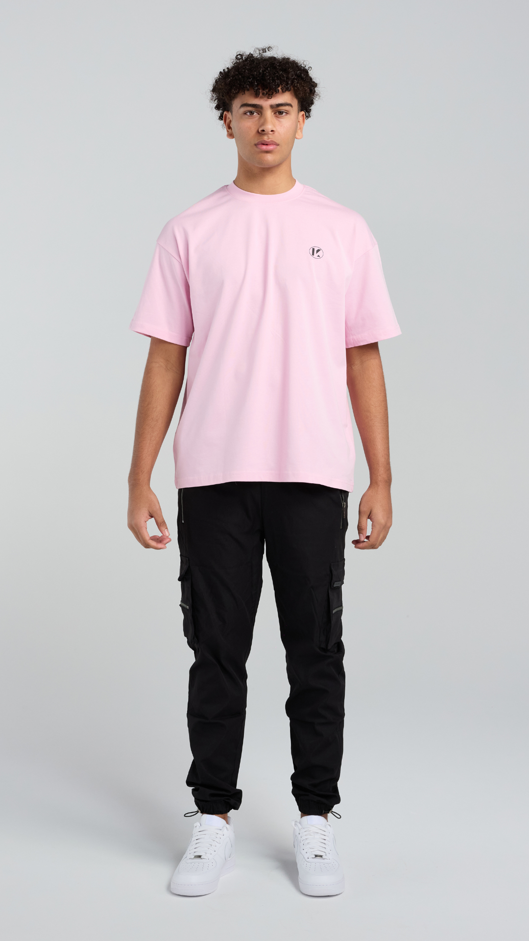 Pastel Palms Tee - Pastel Pink