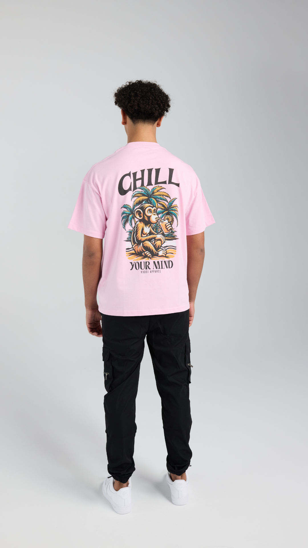 Pastel Palms Tee - Pastel Pink