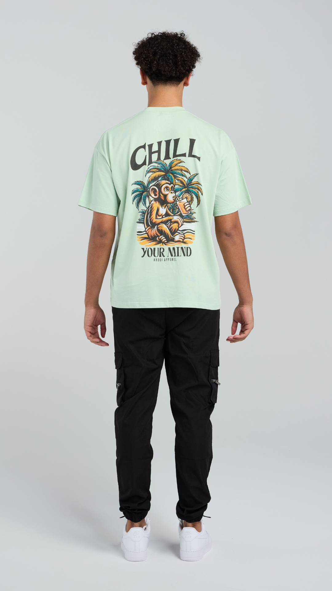Pastel Palms Tee - Pastel Green