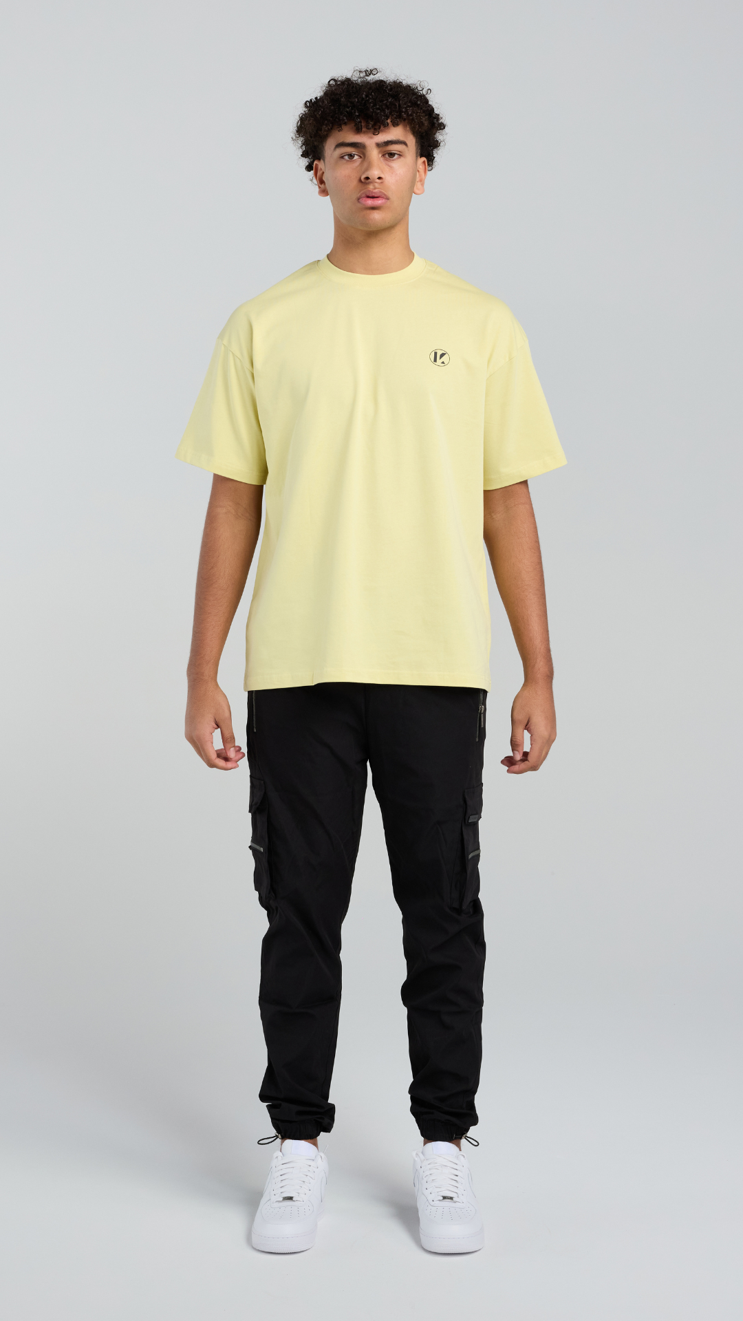 Pastel Palms Tee - Pastel Yellow