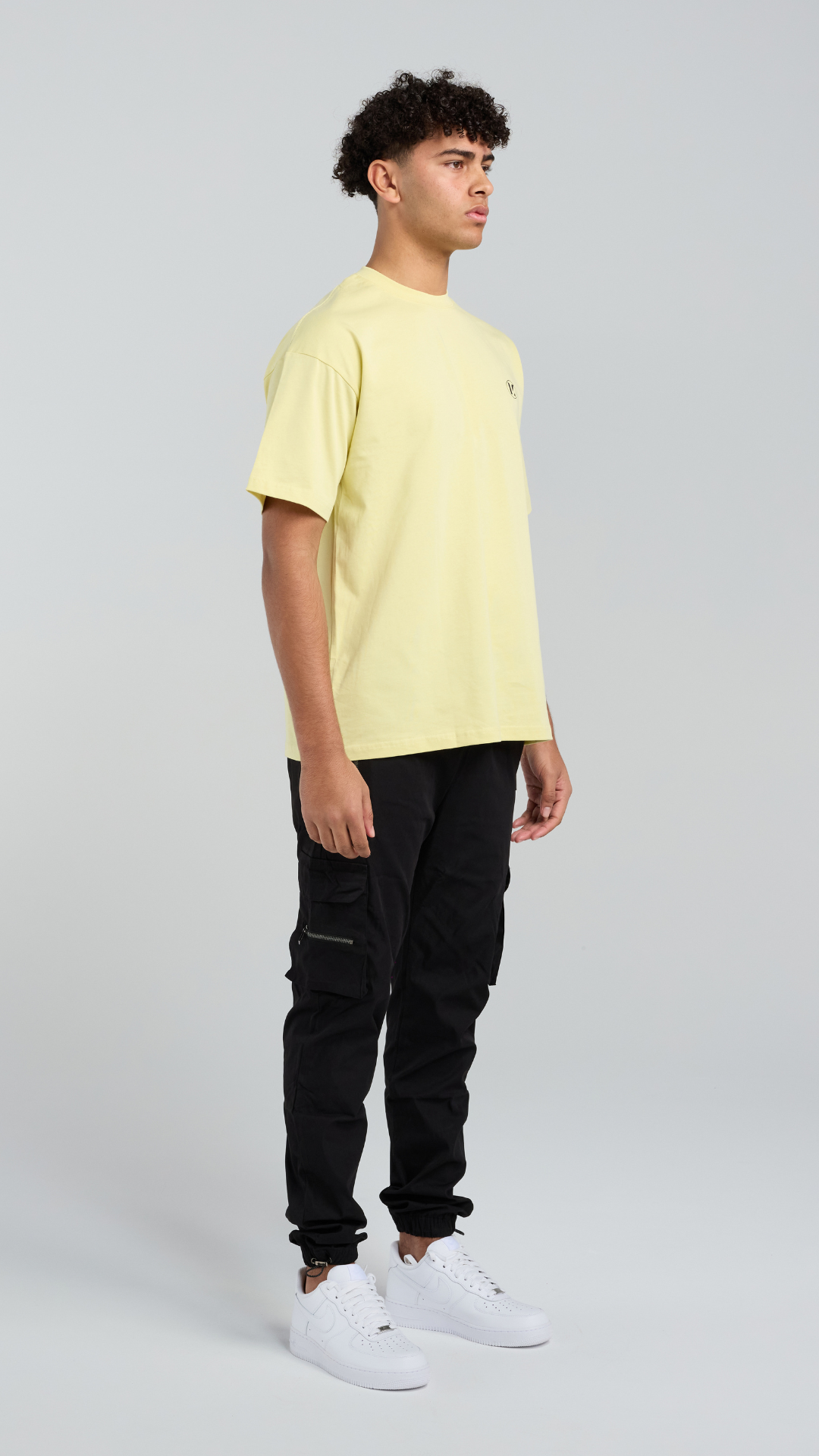 Pastel Palms Tee - Pastel Yellow