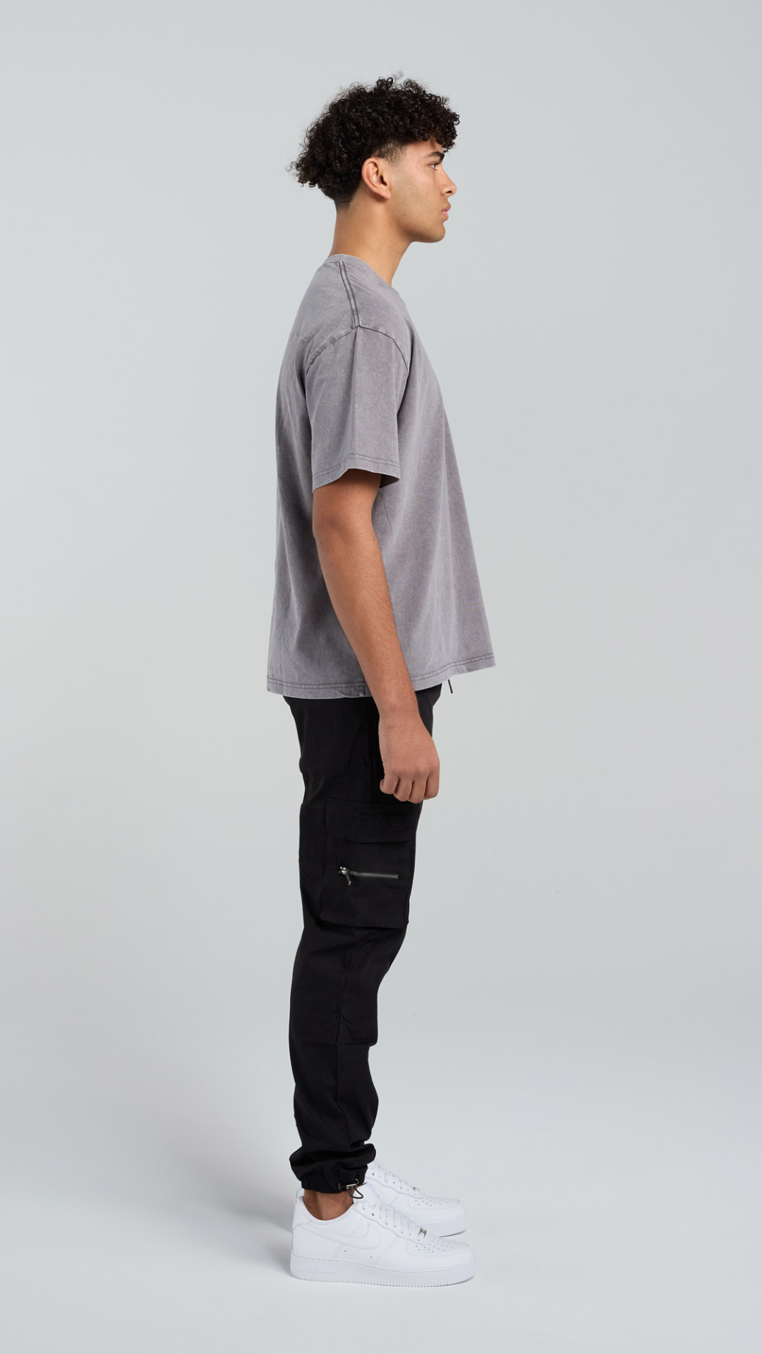 Acid Wash Tee - Grey