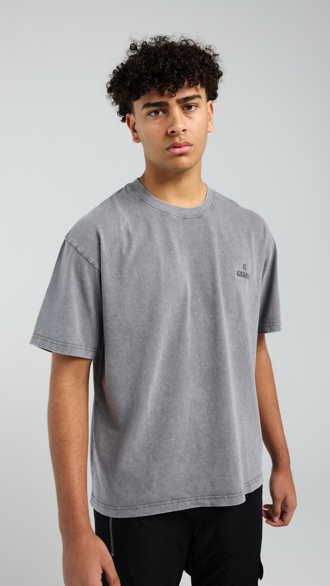 Acid Wash Tee - Grey