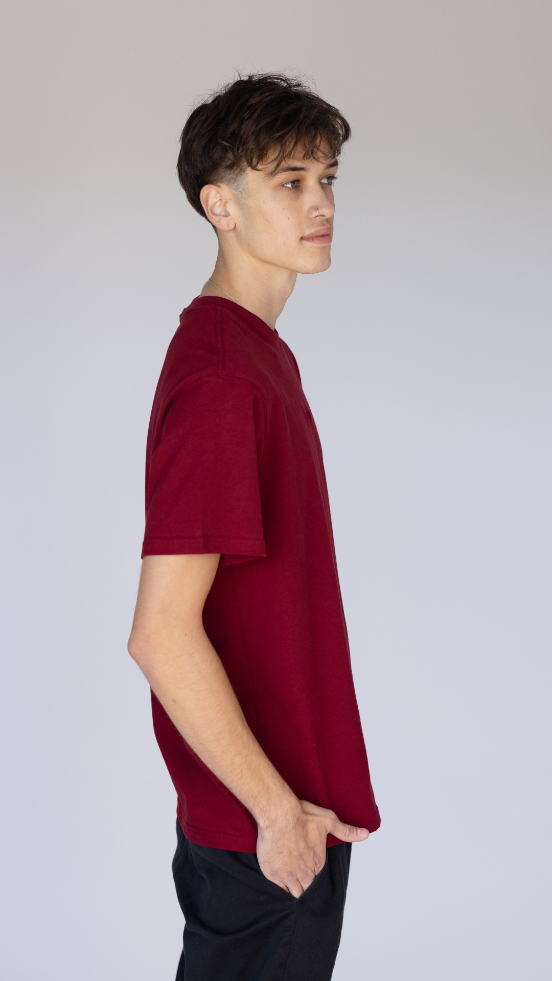 Classic Crew Tee - Burgundy