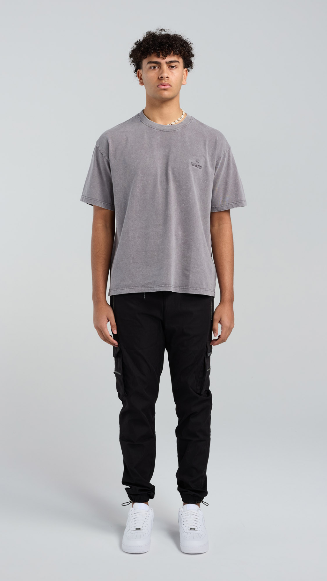 Acid Wash Tee - Grey
