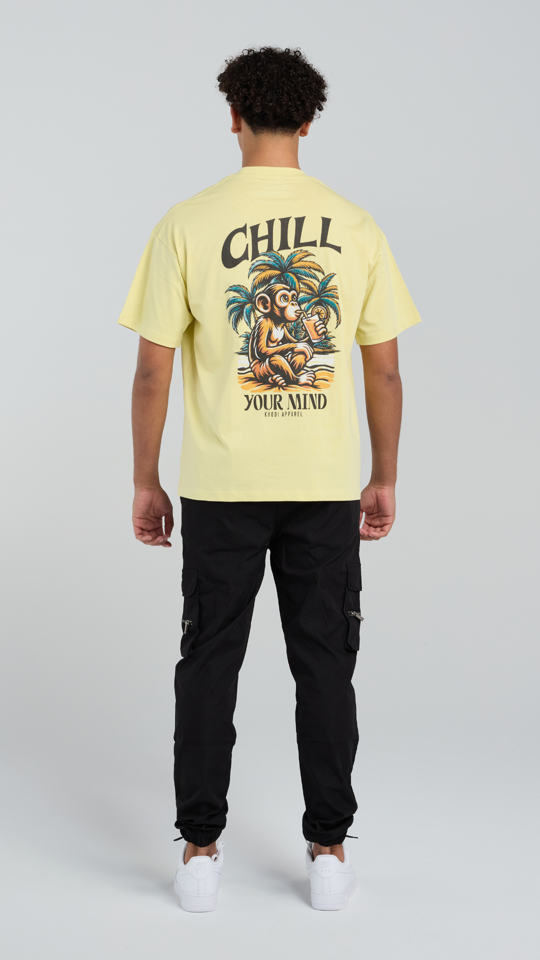 Pastel Palms Tee - Pastel Yellow