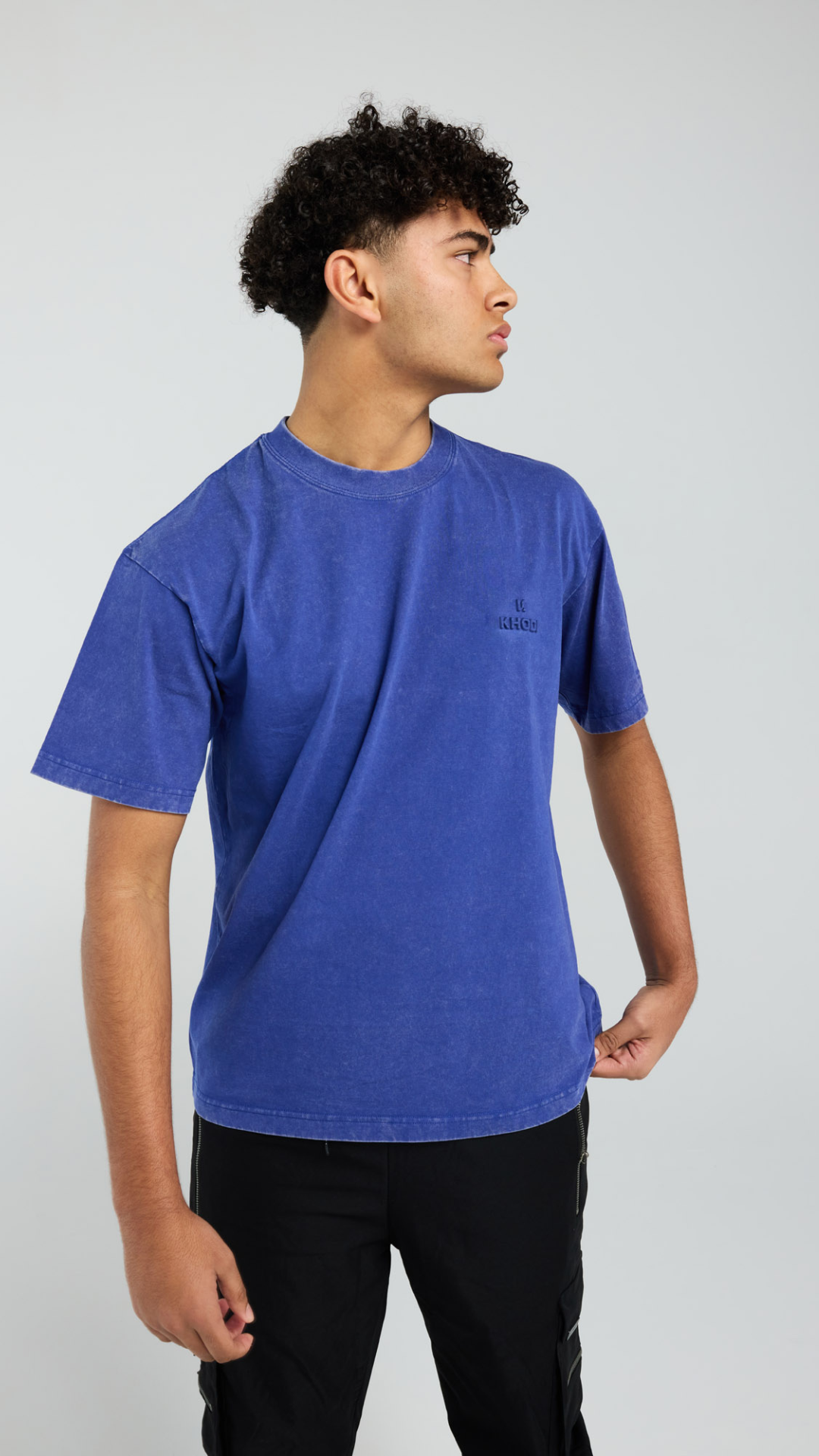 Acid Wash Tee - Blue