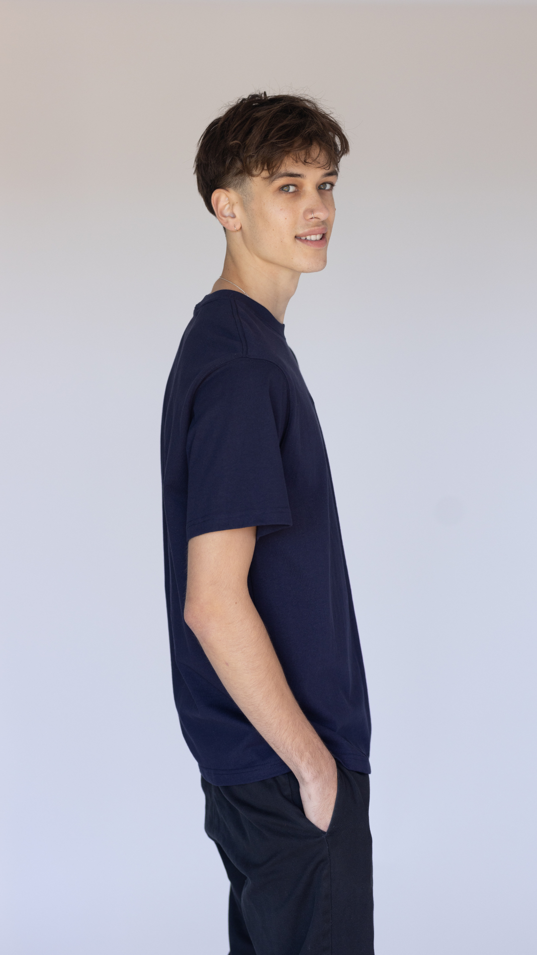 Classic Crew Tee - Navy Blue